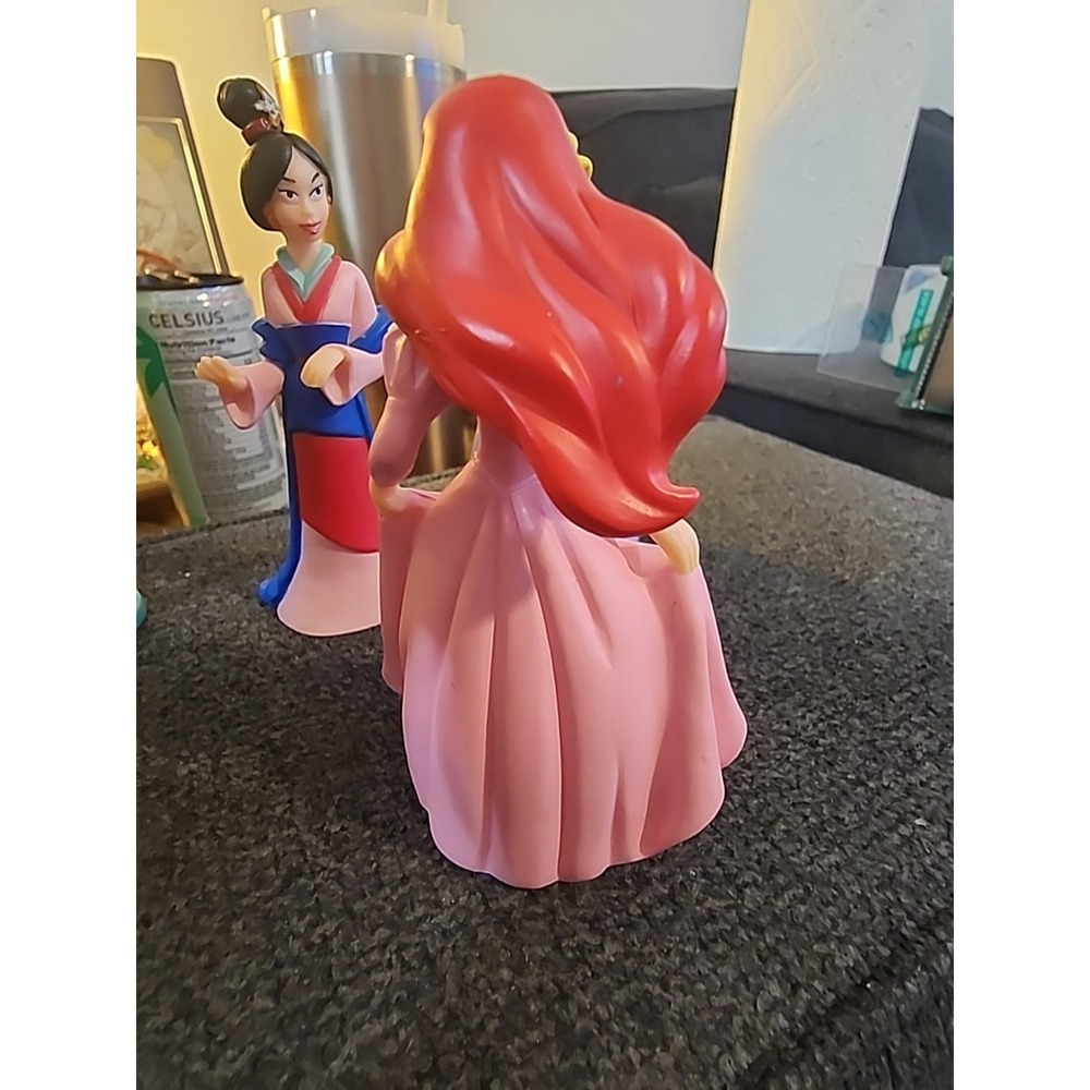 Disney Princess Lot Of 5 Ariel, Mulan, Belle, Cinderella Cake Topper Toy 4" - Picture 10 of 16